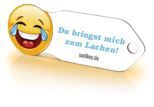 Einkaufswagenlöser Du bringst Mich zum Lachen/Schlüsselanhänger Einkaufschip mit Schlüsselfundservice/Abziehbarer Einkaufswagenchip Metall, Chip Einkaufswagen, Key Finder / 1 Stück