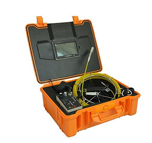 GOWE 23mm Stainless Steel Inspection Camera Pipe 40m Fiberglass Cable Reel Plumbing Detector Sensor Size:1/4; Horizontal Resolution:420TVL; Signal System:NTSC