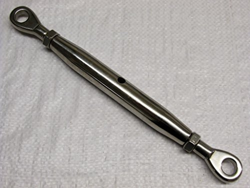 Closed Body Turnbuckle Eye and Eye M6 Stainless Steel (6MM Eye Threaded Marine Strainer)