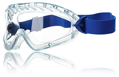 Dräger X-pect 8510 Gafas de Seguridad | Protección Ocular hermética, antivaho y Resistente a los arañazos para Trabajos de Laboratorio y químicos | 1 gafa