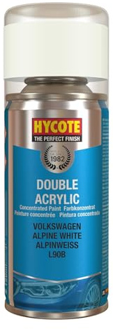 Hycote Double Acrylic Aerosol Car Spray Paint, Volkswagen - Alpine White, 150 ml