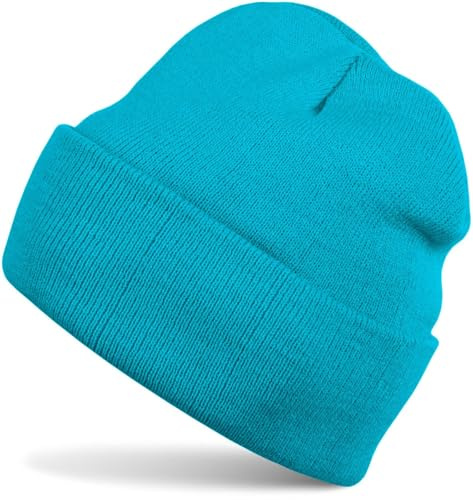 styleBREAKER Unisex Strickmütze Beanie Umschlag Polyacryl | Feinstrick. doppelt gestrickter Bund. Kopfumfang 54-58cm. formstabil. elastisch. winterfest. Einheitsgröße.