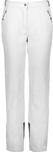 CMP Pantaloni Sci Elasticizzati da Donna, Bianco, S
