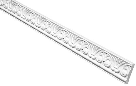 Marbet Deckenleiste B-10 weiß aus Styropor EPS - Stuckleisten gemustert, im traditionellen Design - (30 Meter Sparpaket) Stuck Eckleiste Winkelleiste Wand