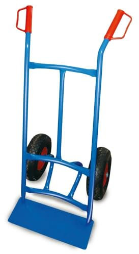 OSE - Carretilla de manipulación industrial de metal, azul, 250 kg, 2 ruedas de poliuretano