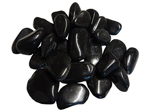 Polierte Kieselsteine Dekosteine 60kg von Aquagart I Glanzkies 40-80mm Große Kieselsteine Flusskiesel Deko-Steine für Garten I Gartenteich Steine Teichkies Zierkies Gartenkies Ziersteine Schwarz