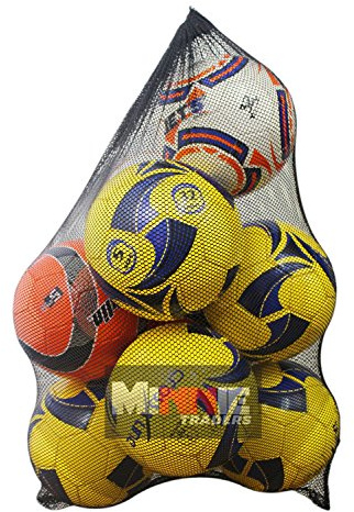 NNN 10 Ball Mesh Carry Sack Football/Netball Carry Bag Netbag with drawstring closure
