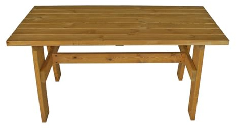 TPFGarden Gartentisch DRIEBURG 72 x 150cm aus Kiefer massiv, Farbton: Hellbraun imprägniert | Holz von höchster Qualität