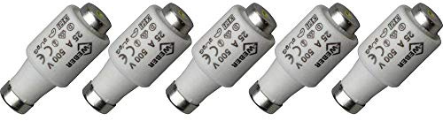 Kopp Sicherungseinsatz Diazed DII, 5 Stück in SB-Verpackung, E27, 25 A, 325500089, DII 25A