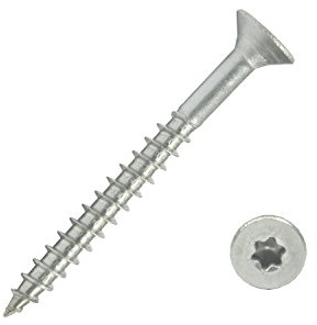 500 Stück Edelstahl-Schrauben 3,5x35 mm Teilgewinde Torx - Spanplattenschrauben mit Senkkopf - Holzschrauben/Holzbauschrauben - Werkstoff A2 VA V2A - Edelstahlschrauben/Universalschrauben TX10