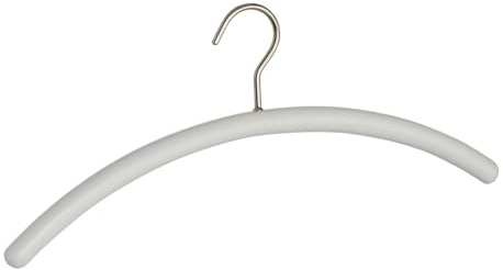 WENKO Kleiderbügel Mod. Rollo rutschfestes Garderobenbügel Set aus FSC zertifiziertem Buchenholz für Jacken Sakkos T-Shirts lackiert 45 cm breit Hakenöffnung 4,6 cm HxBxT 19x45x2 cm Holz Weiß
