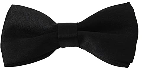 Clj Charles Le Jeune. Noeud papillon enfant. Ajustable, Microfibre. Noir - Uni -