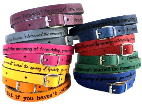 area17 Lederarmband mit Gravur Wickelarmband 50 cm Color Farbauswahl mit Schnalle Armband mit Wunsch Gravur