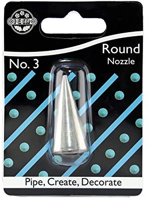 PME JEM Round Piping Nozzle no. 3, Silver