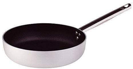 Pentole Agnelli ALSA111S45 Padella Diritta Antiaderente A Friggere Spessore 3 Millimetri E Manico Tubolare Inox, Diametro 45 cm