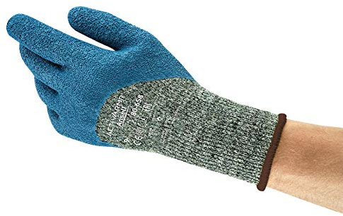 Ansell ActivArmr 80-658 Multi-Purpose Work Gloves, Professional Protection, Durable Design and Strong Grip, Industrial Heavy Duty Glove, Construction, Gardening, Blue, Size M (12 Pairs)