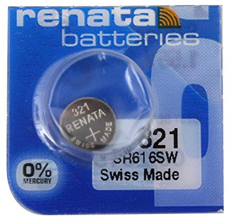 Renata 321 Mercury Free SR616SW 1.55v Silver Oxide Watch Battery
