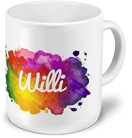 digital print XXL Riesen-Tasse mit Namen Willi - Motiv Color-Paint - Namenstasse, Kaffeebecher, Becher, Mug