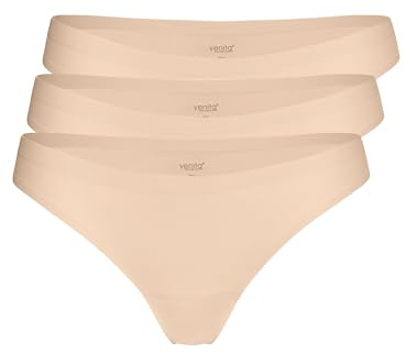 Yenita 3-pack dam string invisible, tanga utan sömmar av mikrofiber