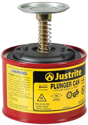 JustRite 026060 émbolo puede, 10008, 1 pinta, rojo