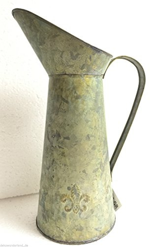 Metallkanne Zinkkrug Kanne Krug Zink Vase Dekokanne Metall Shabby Landhausstil