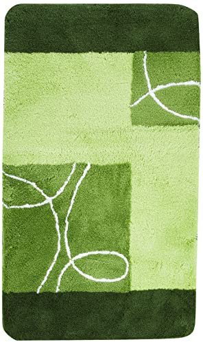 Kleine Wolke Badteppich Curly grün 70 x 120 cm
