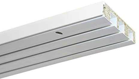 GARDINIA Riel para cortinas, Plástico, Blanco, 120 cm