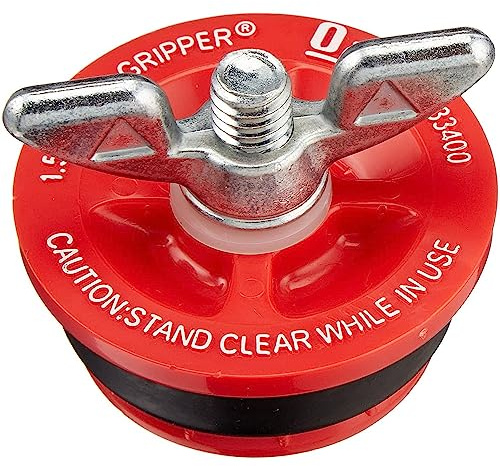 Oatey 33400 Mechanical End-of-Pipe Gripper Plug, 1-1/2 in., Red
