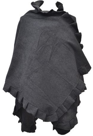 Toutacoo, Poncho Cape aus Fleece - Damen 02-Anthrazit