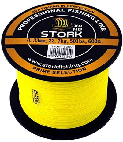 Stork HDx8, 8-Fach geflochtene Premium Angelschnur 600m
