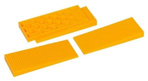 Roughneck ROU36040 distanser för laminat- och trägolv - paket med 48, gul, 78 mm x 30 mm x 2-8 mm