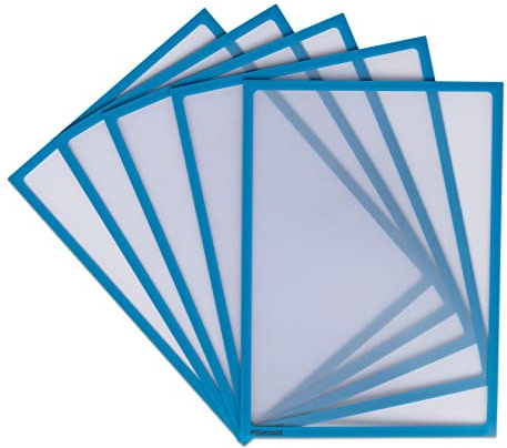 Betzold - Infotaschen magnet-haftend 5er Set DIN A4 - Magnettasche Einsteck-Tasche