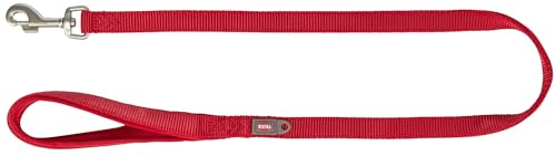 TRIXIE Hundeleine Premium XS–S, 1,20 m 15 mm in rot - stabile Hundeleine mit praktischer Handschlaufe - für sehr kleine bis kleine Hunde - 200103