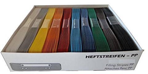 100 Heftstreifen PP / Farbe: braun