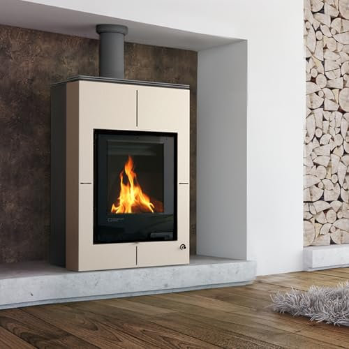 Aquaflam HSF34-088 Vario Saporo Basic Wasserführender Kaminofen Creme 11/7 kW/A