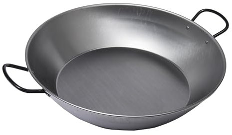 La Valenciana - Sartén con 2 asas, acero pulido, 40 cm