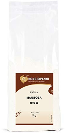 BONGIOVANNI FARINE e BONTA' NATURALI Farina Manitoba Tipo 00, per Pasticceria Lievitata - Formato da 1 kg