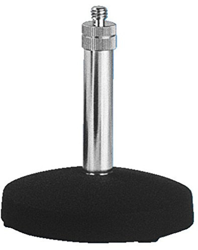 MONACOR 230990 MS-1 Mikrofon-Tischstativ, Chrom/Schwarz, 16 mm, 9 mm
