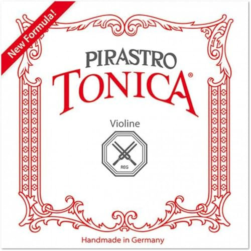Pirastro Tonica 1/2-3/4 Größe Violinensaiten-Set, mittlere Stärke mit Kugelende E, Premium-Saiten aus feinem flexiblen synthetischen Nylonkern, Ersatzzubehör für professionelle und Studenten