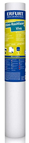 Erfurt Vlies-Rauhfaser VIVA Weiß Rauhfasertapete überstreichbar Strukturtapete 1 Rolle 15 x 0.53m
