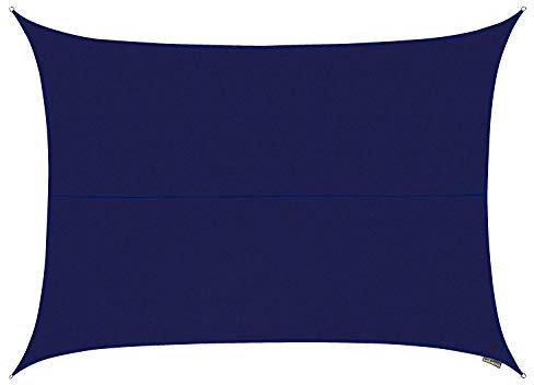 Kookaburra Waterproof Garden Sun Shade Sail Canopy in Blue 98% UV Block (5m x 4m Rectangle)