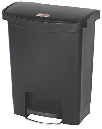 Rubbermaid Commercial Products Conteneur Pédale À Déchets Streamline 30 L Noir – Poubelle Compacte Avec Couvercle Silencieux Pour Espaces Domestiques Ou Professionnels – 1883609