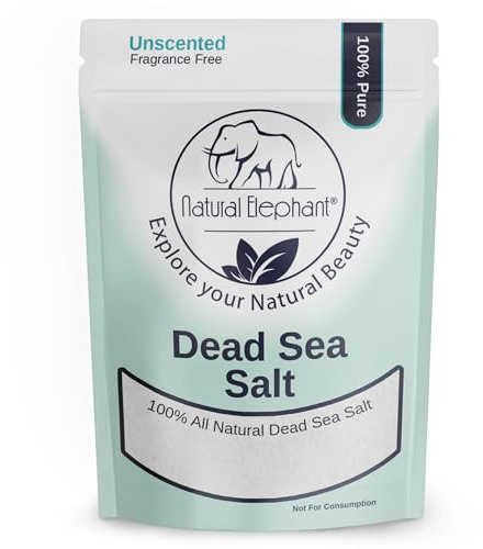 Natural Elephant Dead Sea Salt for Soaking & Bathing | 2 Pound Bag | Fine Grain | 100% Natural and Pure
