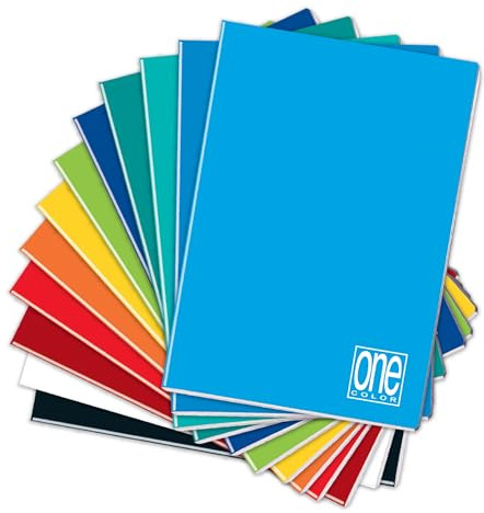 Blasetti One Color - A4-Heft, Maxi-Hefte mit Jolly Page, Packung mit 10 Stück, Papier 80g, einfarbiger Einband - Lineatur 5M, 5mm Karos für 2. oder 3. Klasse