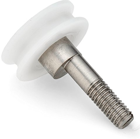 ShowerPart 4x V-Grooved Shower Door Rollers, Nylon, 19mm Diameter, 6mm Thickness, Classic Style