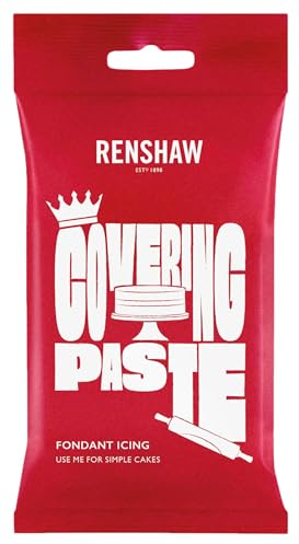 Renshaw Zuckerpaste, Weiche Zuckermasse - Weiß, 1 kg (1 Stück) | Einfache Anwendung, sofort einsatzbereit, Profi-Qualität – für Kuchen, Kekse und Modellierarbeiten