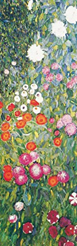 1art1 Gustav Klimt Blumengarten, 1906-08 Selbstklebende Fototapete Poster-Tapete 240x75 cm