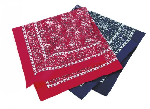 modAS Vierecktuch, 70x70cm, Farbe blau, Paisley-Muster
