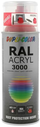 Dupli-Color 880353 Acryl-Spray, 400 ml, RAL 3000 Feuerrot Seidenmatt