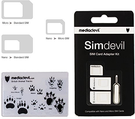 MediaDevil Kit Adattatore 3-in-1 Simdevil per Carte SIM (Nano/Micro/Standard)